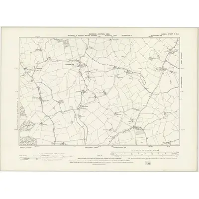 1896 Map of Essex X.SE, 1898 Print