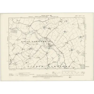 1896 Map of Essex X.SW, 1898 Print