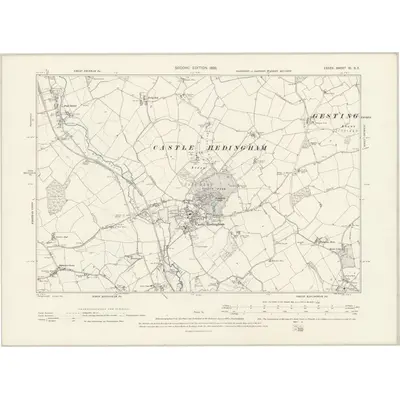 1896 Map of Essex XI.SE, 1898 Print