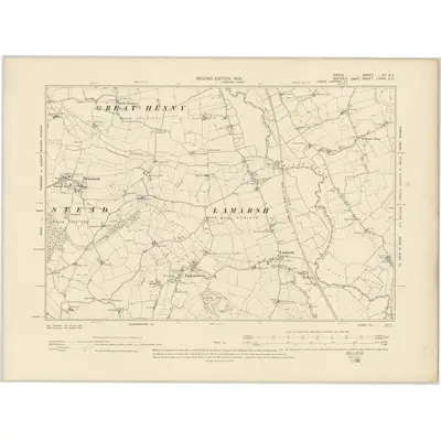 1896 Map of Essex XII.SE, 1905 Print