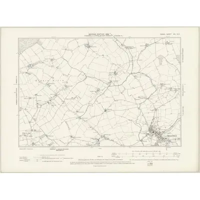 1896 Map of Essex XIV.NE, 1898 Print