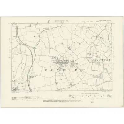 1896 Map of Essex XIV.SW, 1898 Print