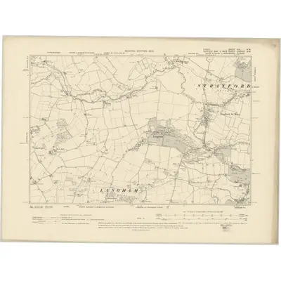 1896 Map of Essex XIX.NW, 1905 Print