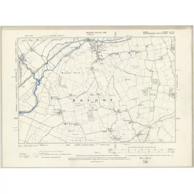 1895 Map of Essex XL.SE, 1898 Print