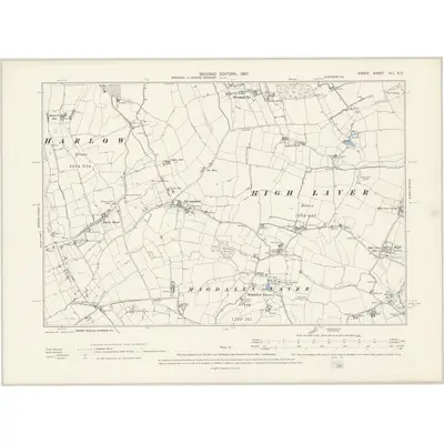 1895 Map of Essex XLI.SE, 1897 Print