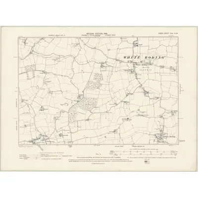 1895 Map of Essex XLII.NW, 1898 Print