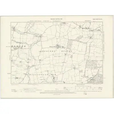 1895 Map of Essex XLII.SE, 1897 Print