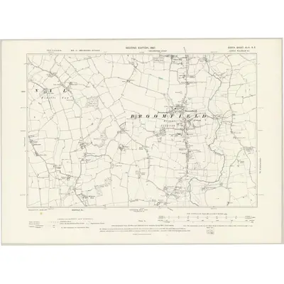 1895 Map of Essex XLIII.SE, 1897 Print