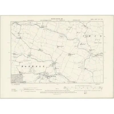 1895 Map of Essex XLIII.SW, 1897 Print