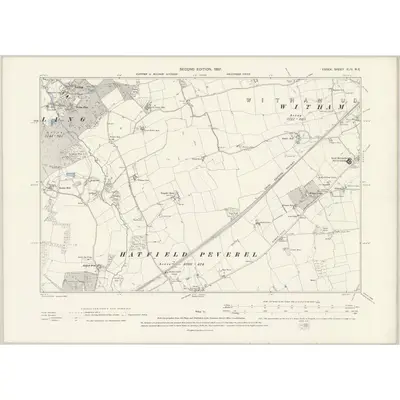 1895 Map of Essex XLIV.NE, 1897 Print