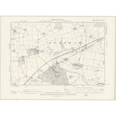 1895 Map of Essex XLIV.SW, 1897 Print