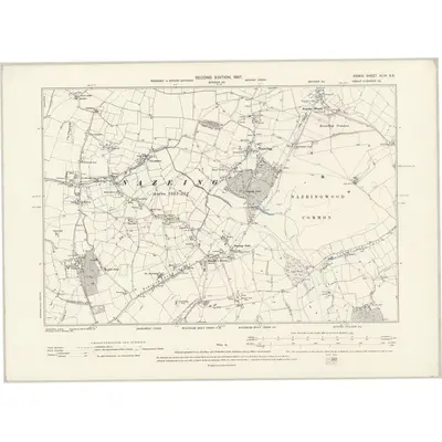 1895 Map of Essex XLIX.NE, 1897 Print