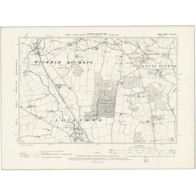 1895 Map of Essex XLV.SW, 1897 Print