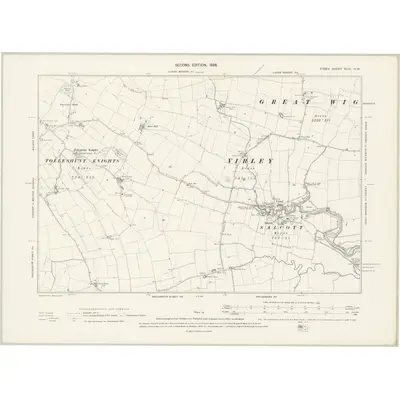 1895 Map of Essex XLVI.NW, 1898 Print