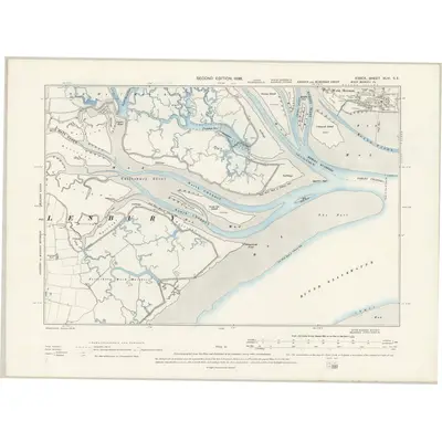 1896 Map of Essex XLVI.SE, 1898 Print