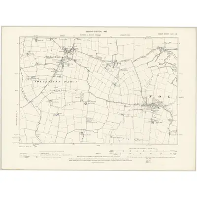 1895 Map of Essex XLVI.SW, 1897 Print