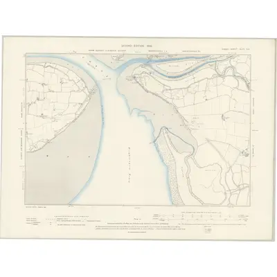 1896 Map of Essex XLVII.NE, 1898 Print