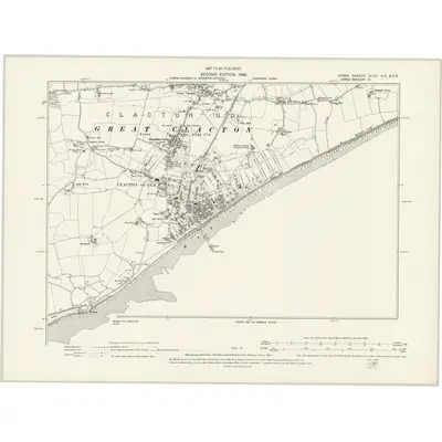 1896 Map of Essex XLVIII.NE & XLVIII.SE, 1941 Print