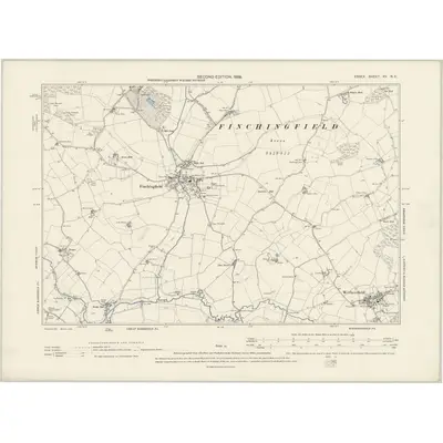 1896 Map of Essex XV.NE, 1898 Print
