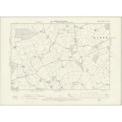 1896 Map of Essex XVI.NW, 1898 Print