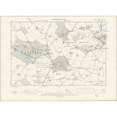 1896 Map of Essex XVI.SE, 1898 Print