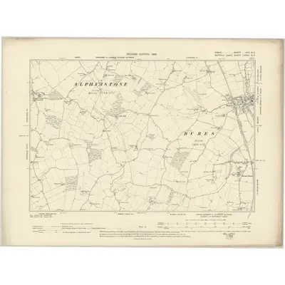 1896 Map of Essex XVII.NE, 1905 Print