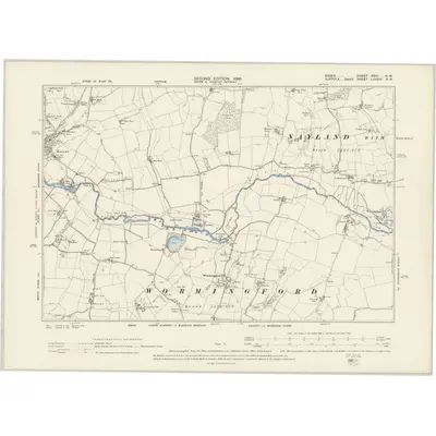 1896 Map of Essex XVIII.NW, 1898 Print