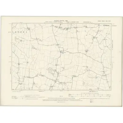 1896 Map of Essex XVIII.SW, 1898 Print