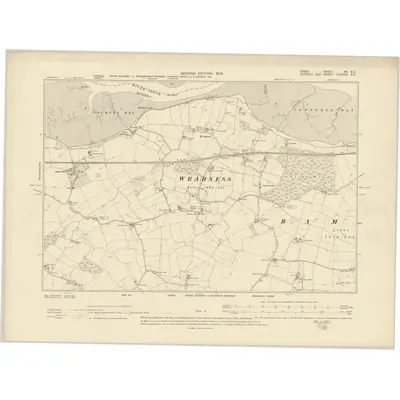 1896 Map of Essex XX.SE, 1905 Print