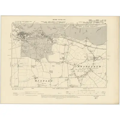 1896 Map of Essex XX.SW, 1905 Print