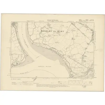 1896 Map of Essex XXI.NE, 1904 Print