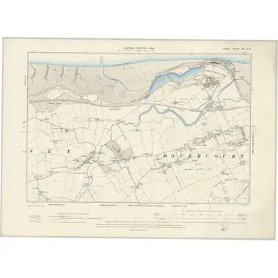 1896 Map of Essex XXI.SW, 1898 Print