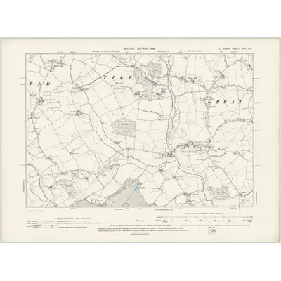 1896 Map of Essex XXIII.NE, 1898 Print