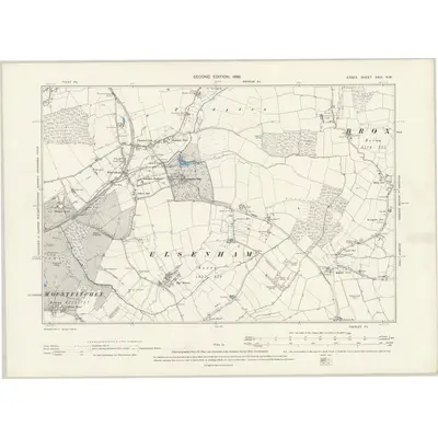 1896 Map of Essex XXIII.NW, 1898 Print