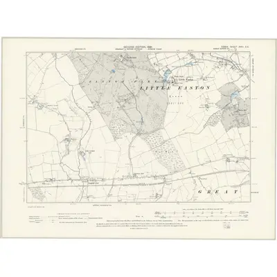 1895 Map of Essex XXIII.SE, 1898 Print