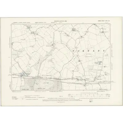 1896 Map of Essex XXIII.SW, 1898 Print