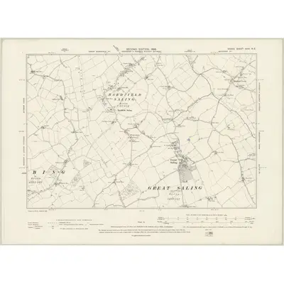 1896 Map of Essex XXIV.NE, 1898 Print