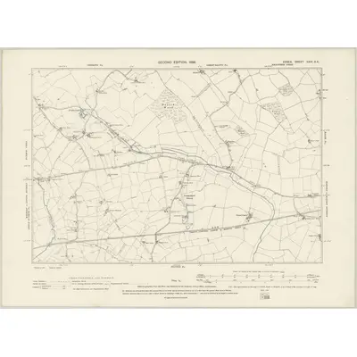 1895 Map of Essex XXIV.SE, 1898 Print
