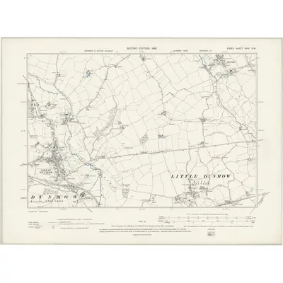 1895 Map of Essex XXIV.SW, 1898 Print