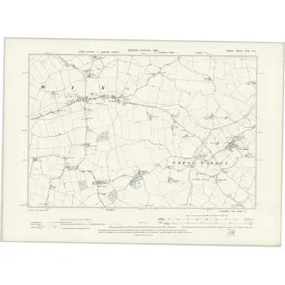 1896 Map of Essex XXIX.NE, 1898 Print