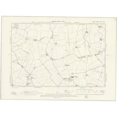 1896 Map of Essex XXIX.NW, 1898 Print