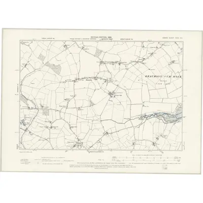 1896 Map of Essex XXIX.SE, 1898 Print