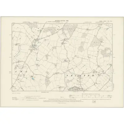 1896 Map of Essex XXV.NE, 1898 Print