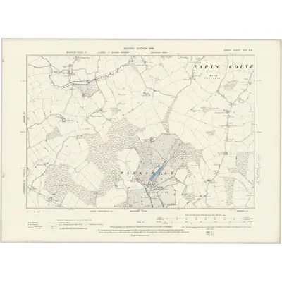 1896 Map of Essex XXVI.NW, 1898 Print