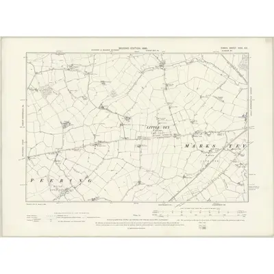 1895 Map of Essex XXVI.SE, 1898 Print