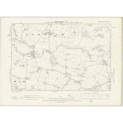 1896 Map of Essex XXVII.NW, 1898 Print