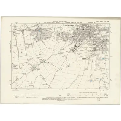 1896 Map of Essex XXVII.SE, 1898 Print
