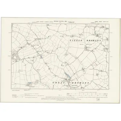 1896 Map of Essex XXVIII.NE, 1898 Print