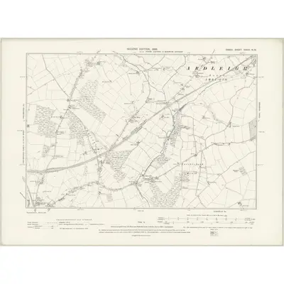 1896 Map of Essex XXVIII.NW, 1898 Print