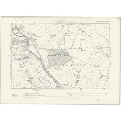 1896 Map of Essex XXVIII.SW, 1898 Print